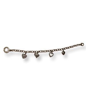 ⭐️3/$25⭐️ Silver Hearts And Love Charm Bracelet